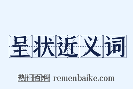 呈状近义词是什么意思的图片